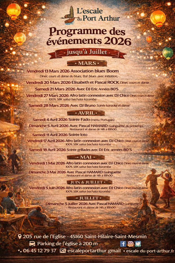 Programmes des événements 2026