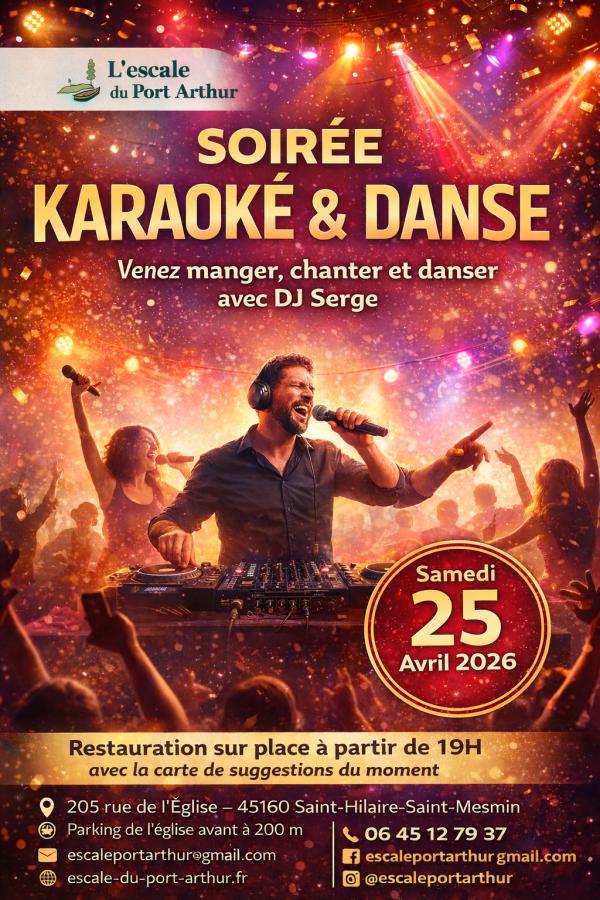 Samedi 25 avril Soirée Karaoké danse
