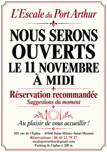 Ouverture du 11 novembre 2026