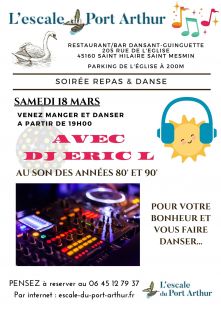 Soirée du Samedi 18 Mars avec DJ Eric L